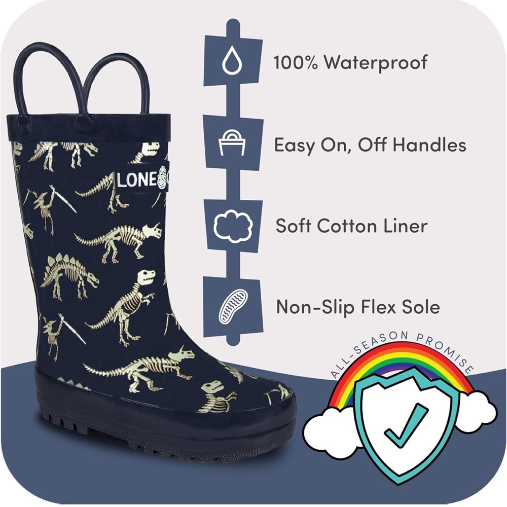 Lone Cone Toddler Dinosaur Rainboots
